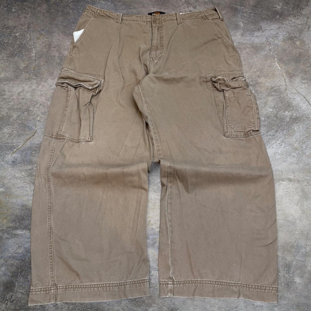 Vintage Route 66 Super Baggy Wide Leg Cargo Pants Skater Grunge Y2K Men's 38x29
